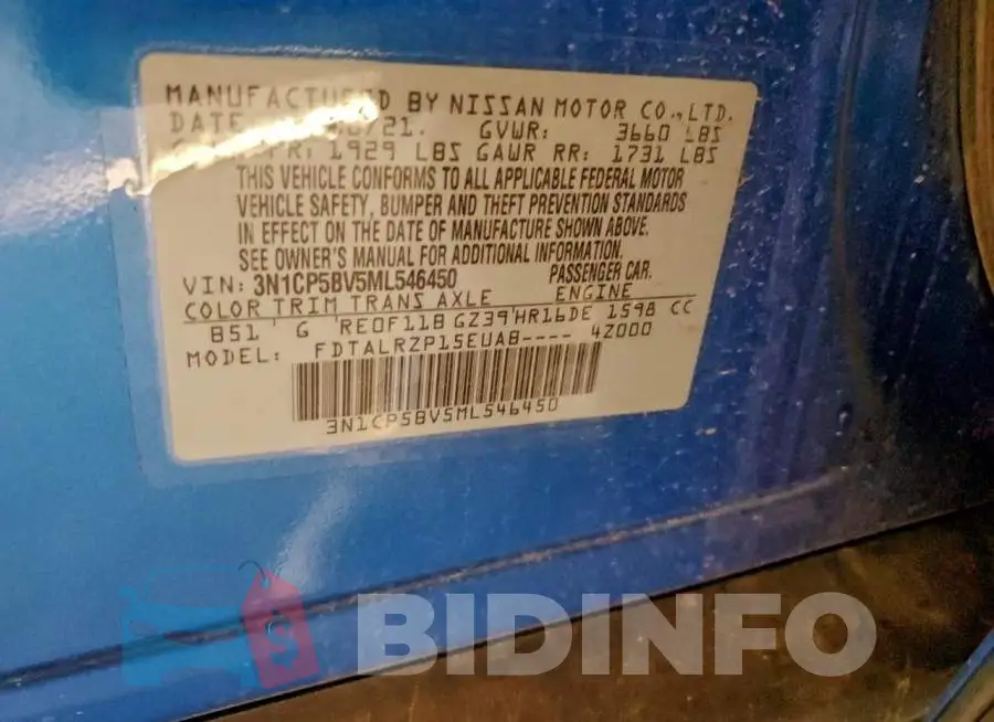 3N1CP5BV5ML546450 Photo# 13