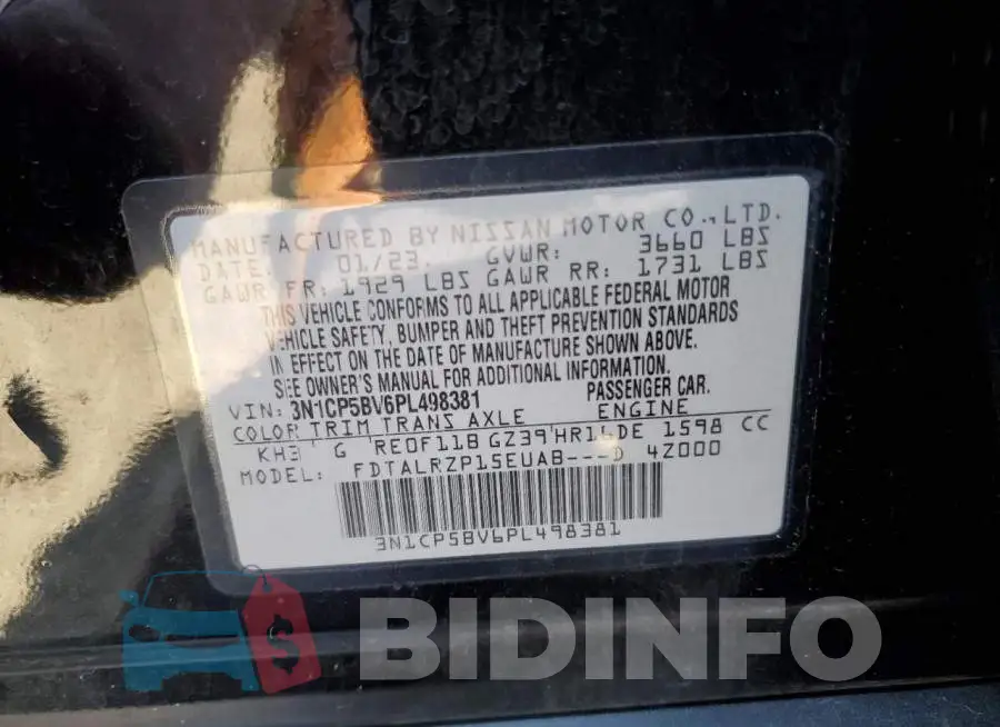 3N1CP5BV6PL498381 Photo# 14