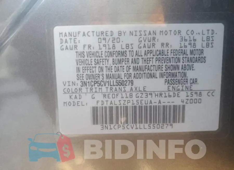 3N1CP5CV1LL550279 Photo# 13