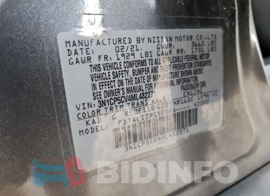 3N1CP5CV4ML482271 Photo# 12