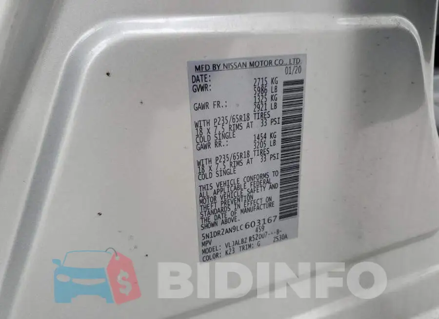 5N1DR2AN9LC603167 Photo# 14