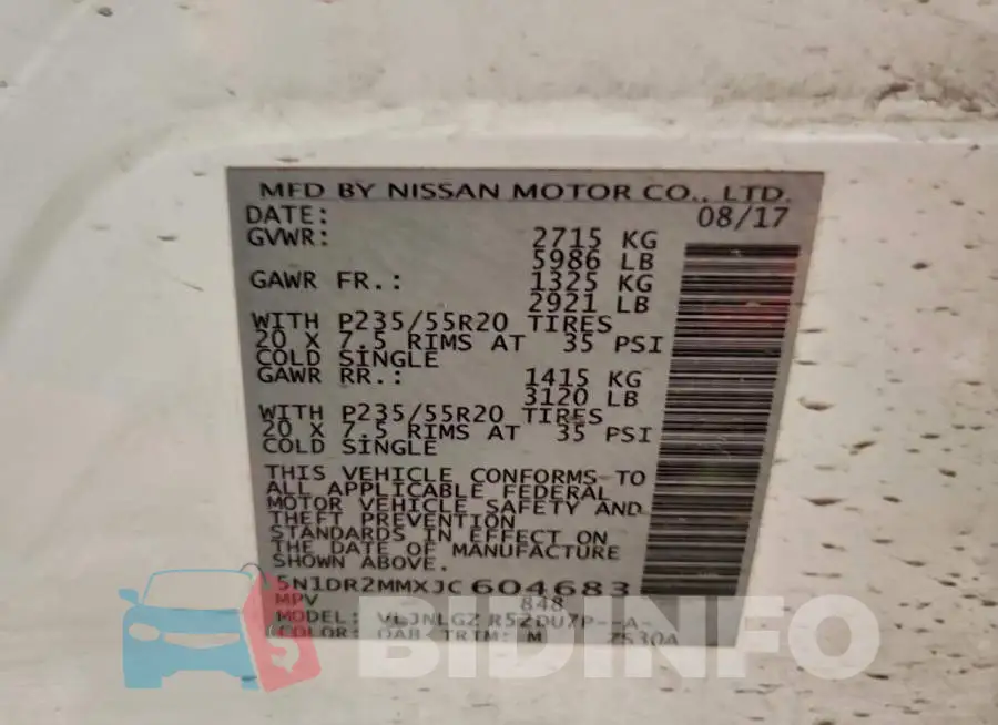 5N1DR2MMXJC604683 Photo# 13