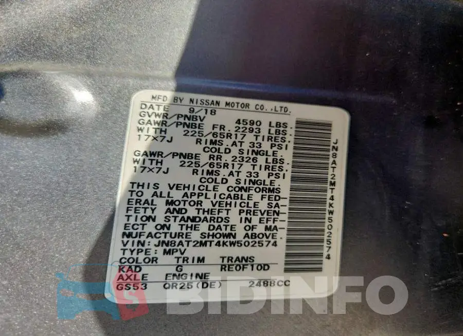JN8AT2MT4KW502574 Photo# 12