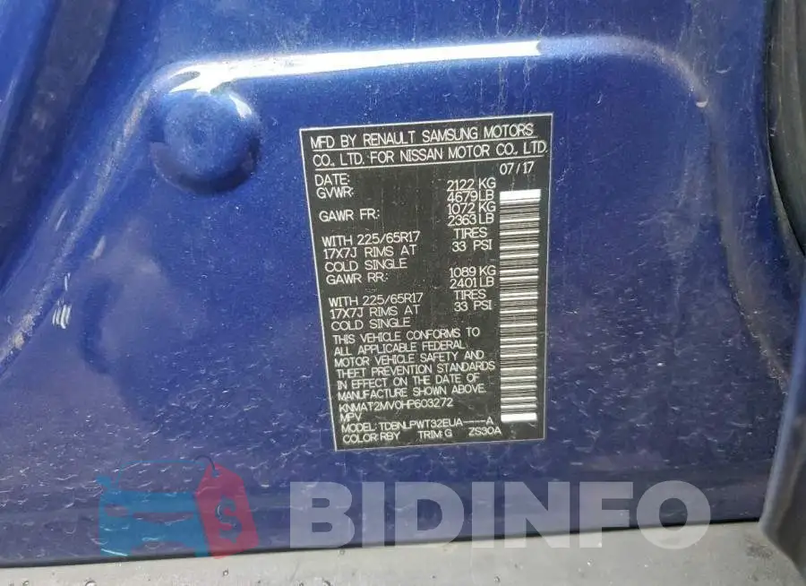 KNMAT2MV0HP603272 Photo# 13