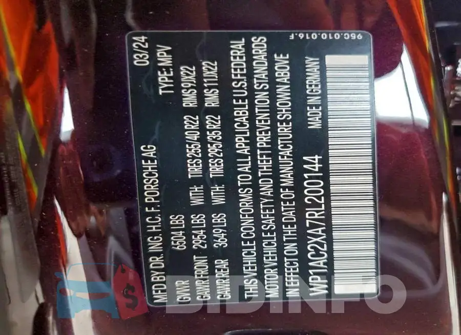 WP1AC2XA7RL200144 Photo# 13