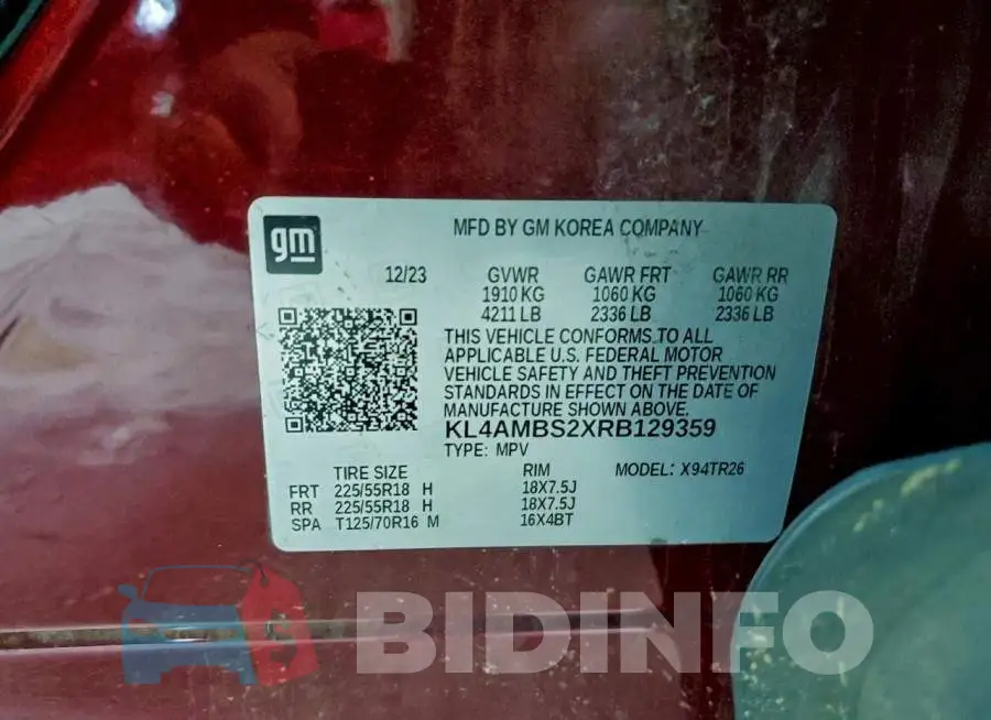 KL4AMBS2XRB129359 Photo# 14