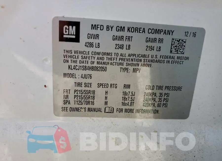 KL4CJ1SB4HB082050 Photo# 12