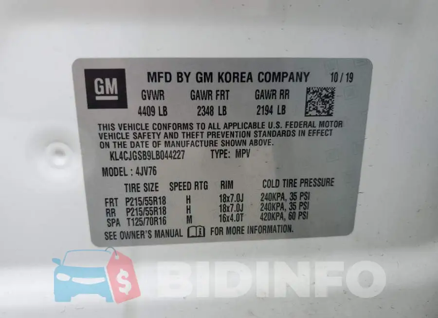 KL4CJGSB9LB044227 Photo# 13