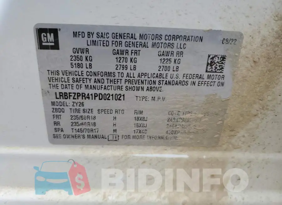 LRBFZPR41PD021021 Photo# 14