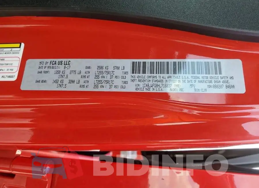 1C4BJWFG8HL716037 Photo# 12