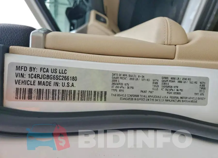 1C4RJGBG6SC266180 Photo# 14