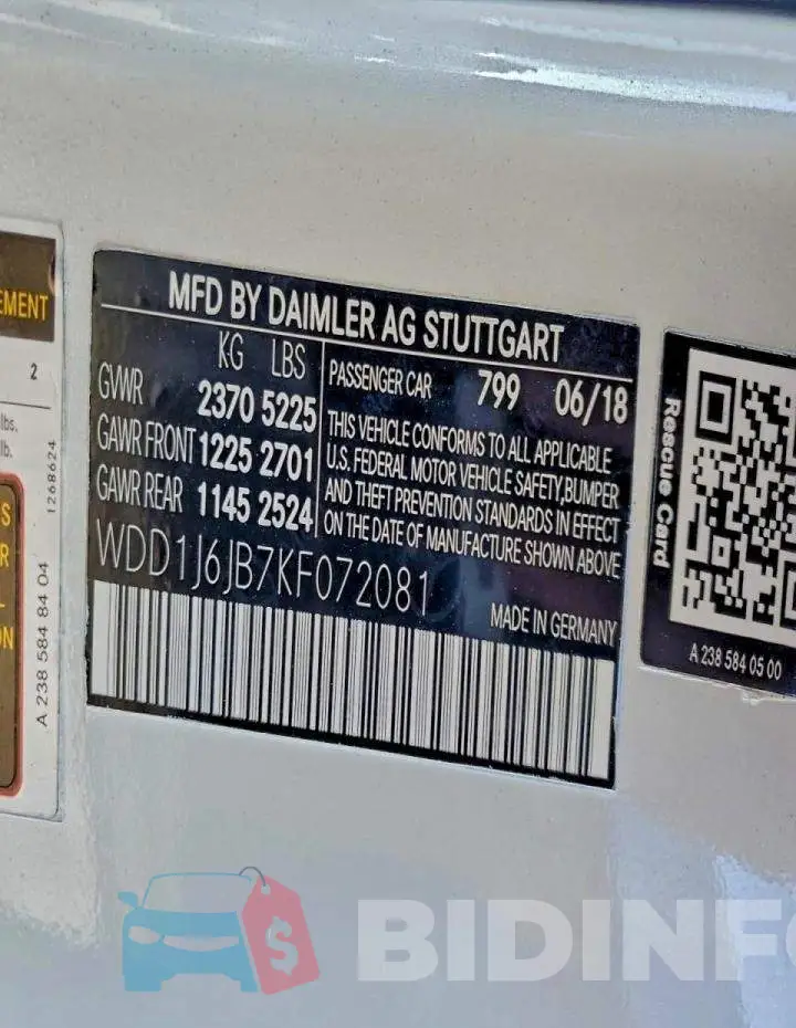 WDD1J6JB7KF072081 Photo# 12