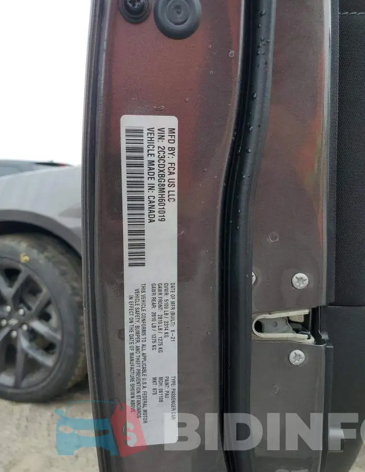 2C3CDXBG8MH601019 Photo# 13