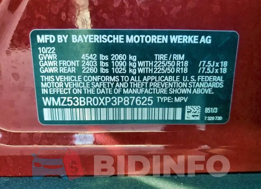 WMZ53BR0XP3P87625 Photo# 14