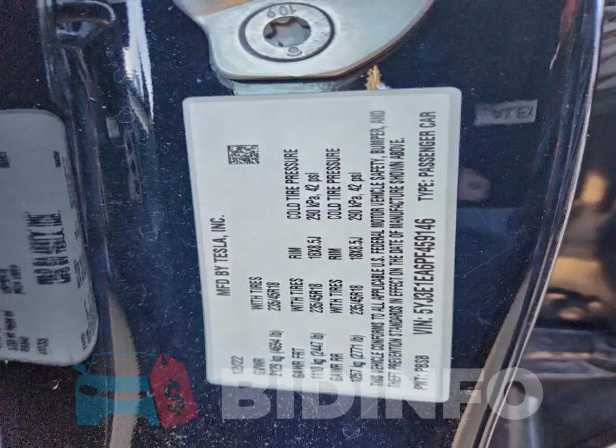 5YJ3E1EA6PF459146 Photo# 13