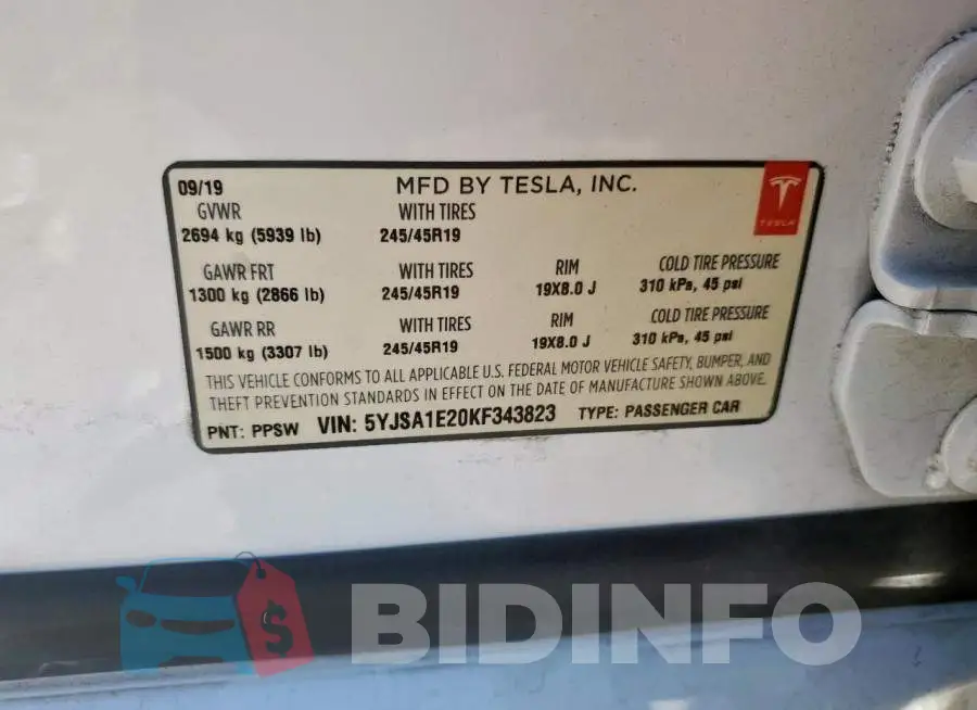 5YJSA1E20KF343823 Photo# 12