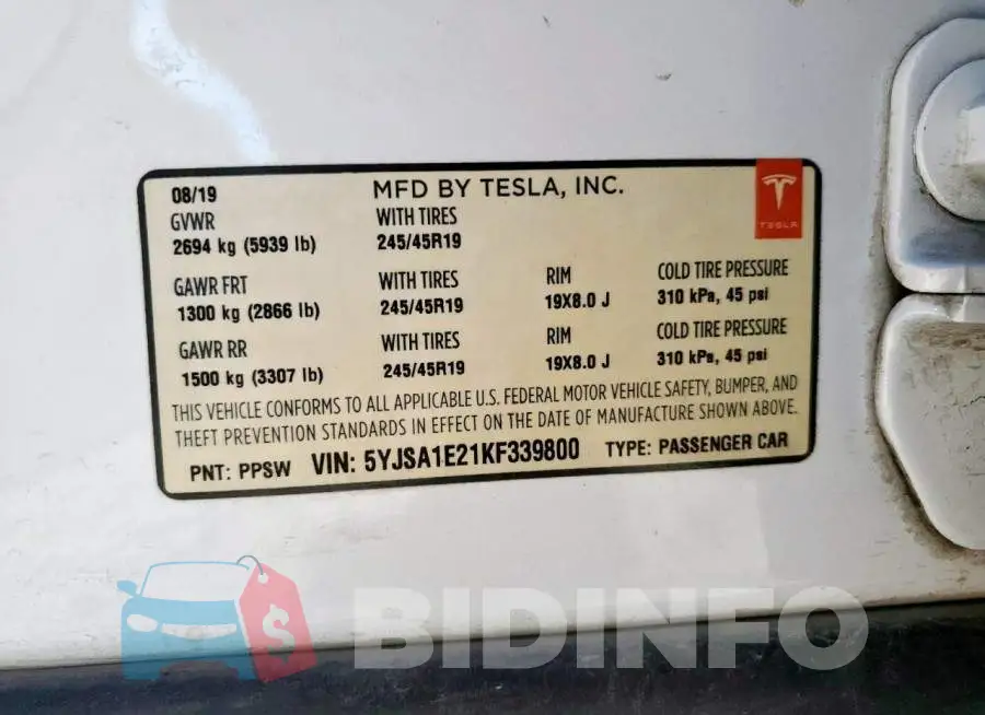 5YJSA1E21KF339800 Photo# 12