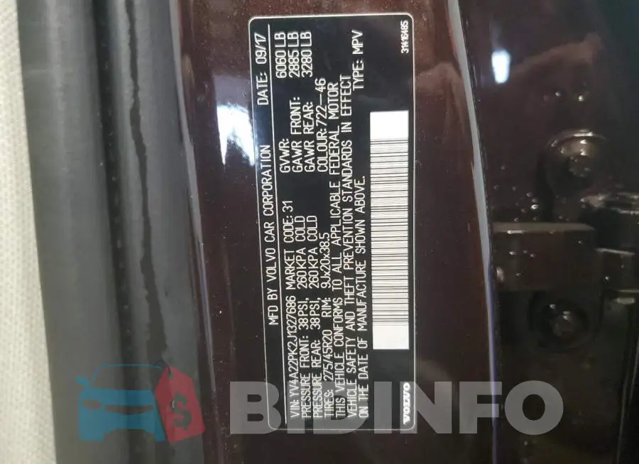 YV4A22PK2J1327686 Photo# 13