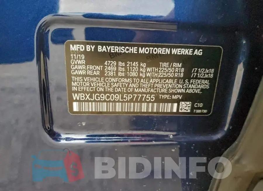 WBXJG9C09L5P77755 Photo# 13