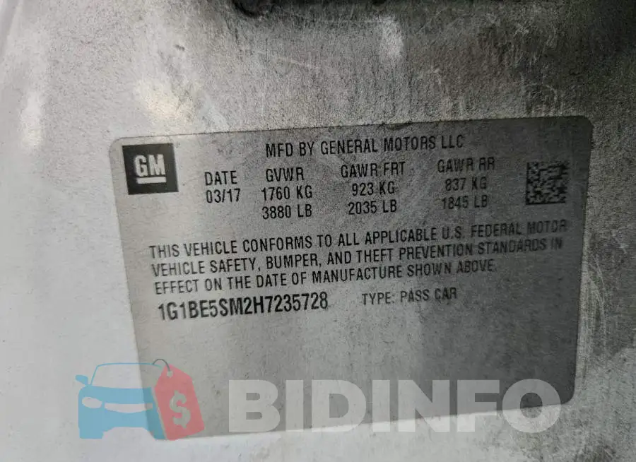 1G1BE5SM2H7235728 Photo# 13