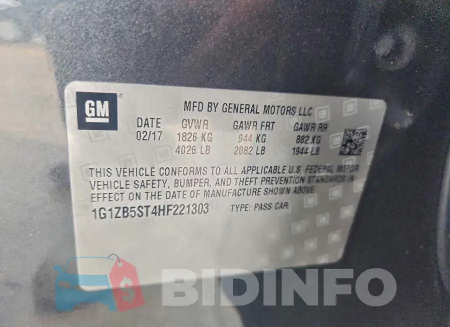 1G1ZB5ST4HF221303 Photo# 12