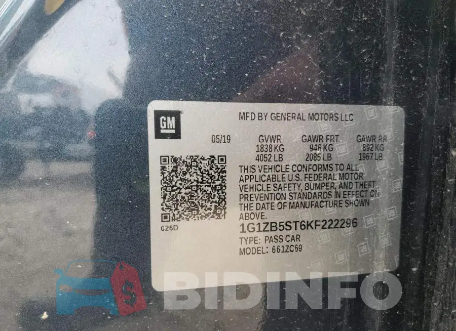 1G1ZB5ST6KF222296 Photo# 12