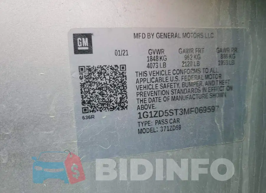 1G1ZD5ST3MF069597 Photo# 12