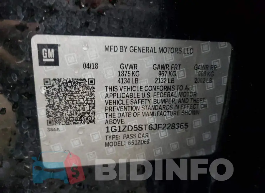 1G1ZD5ST6JF228365 Photo# 12