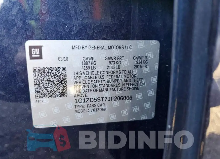 1G1ZD5ST7JF206066 Photo# 12