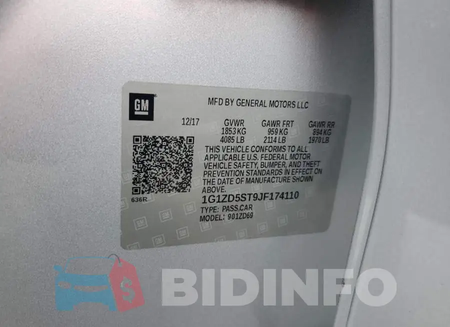 1G1ZD5ST9JF174110 Photo# 13