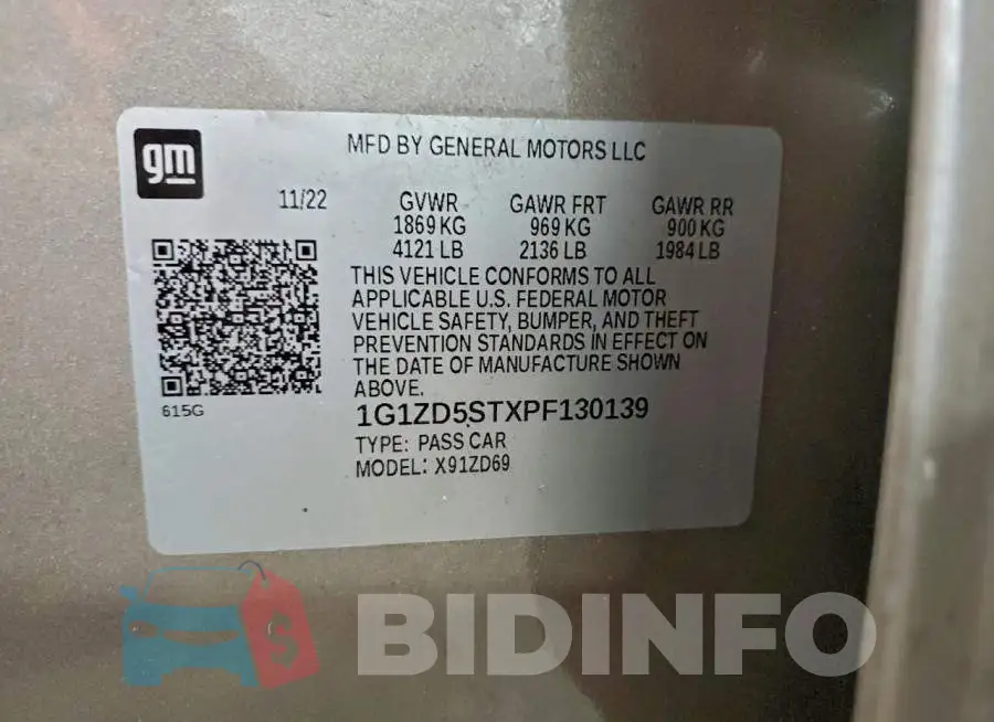 1G1ZD5STXPF130139 Photo# 12