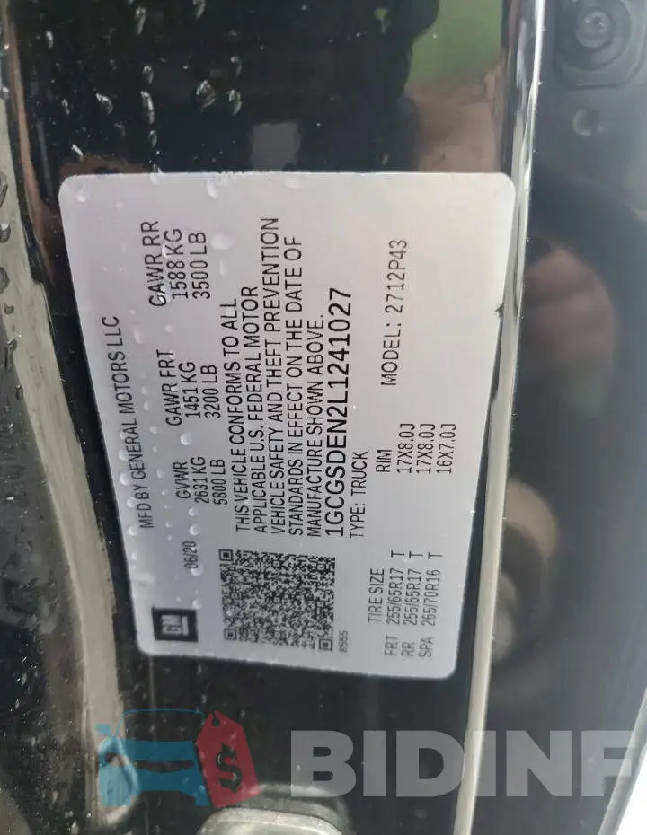 1GCGSDEN2L1241027 Photo# 12