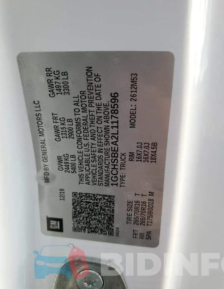 1GCHSBEA2L1178596 Photo# 12