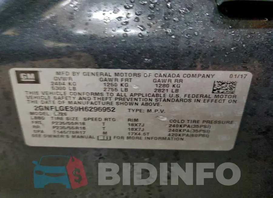 2GNFLGE39H6296952 Photo# 13