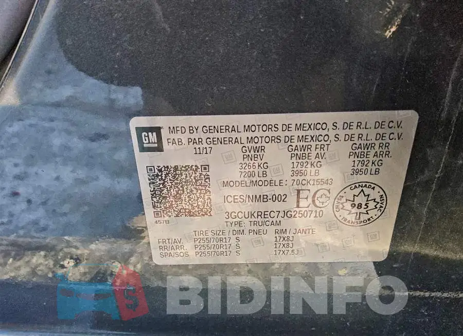 3GCUKREC7JG250710 Photo# 12