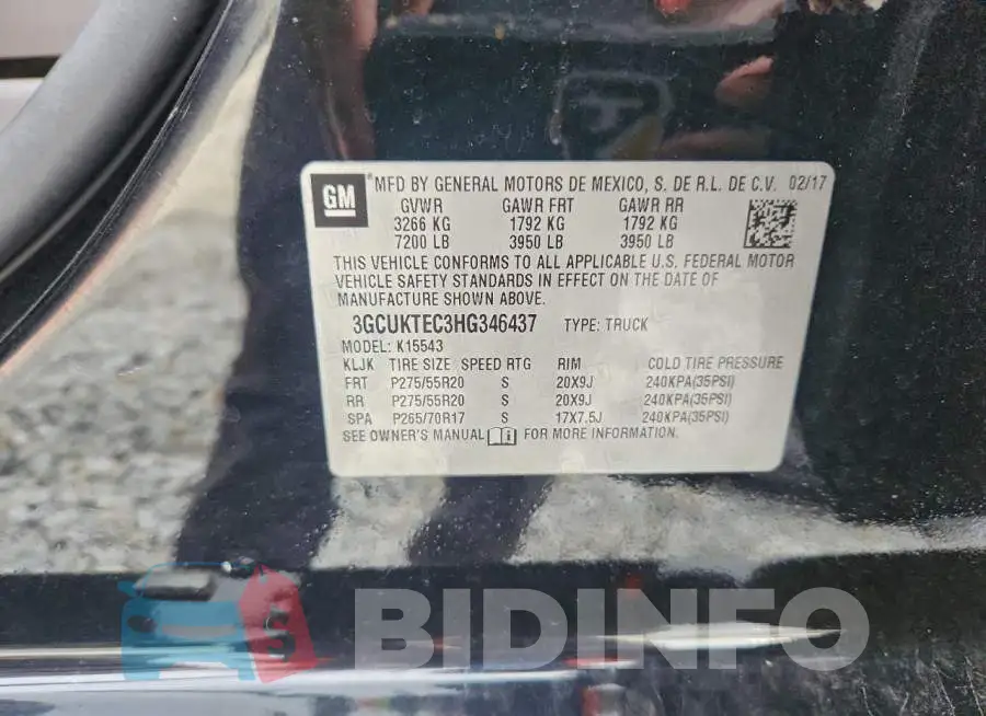 3GCUKTEC3HG346437 Photo# 13