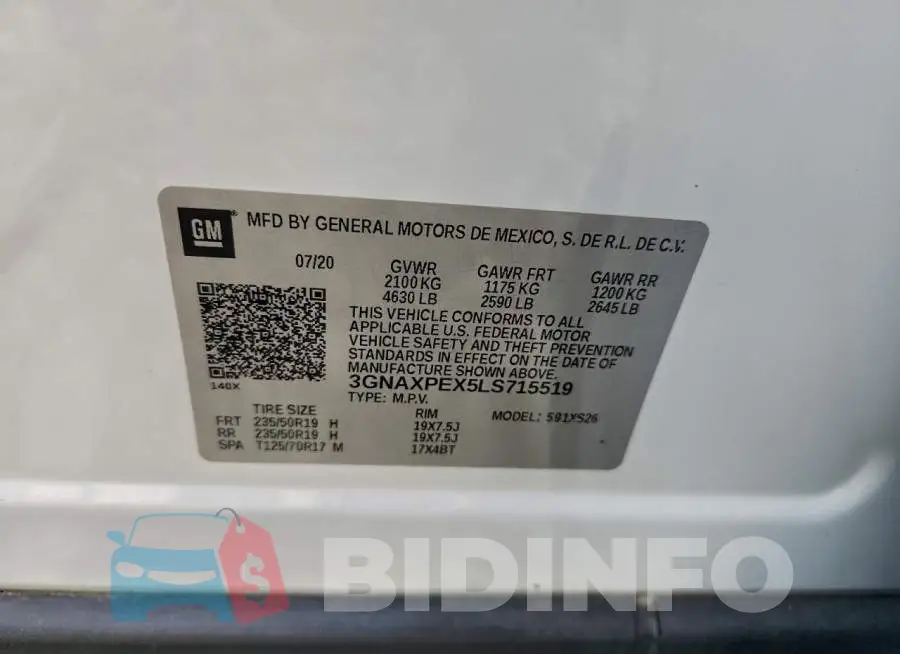 3GNAXPEX5LS715519 Photo# 13