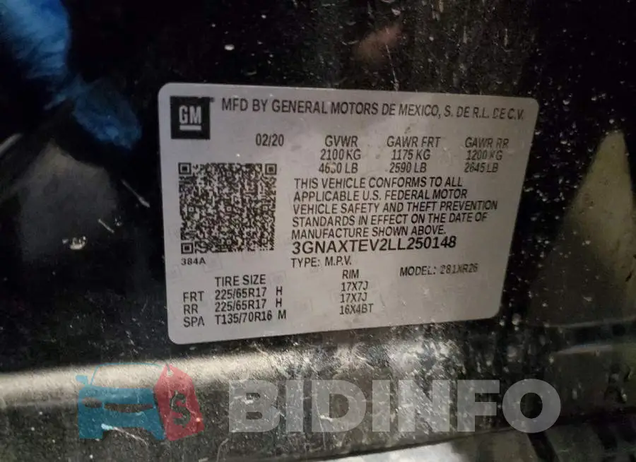 3GNAXTEV2LL250148 Photo# 13