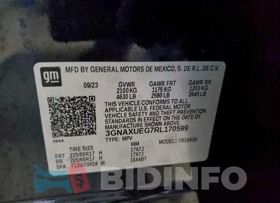3GNAXUEG7RL170599 Photo# 13