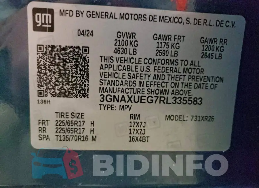 3GNAXUEG7RL335583 Photo# 13