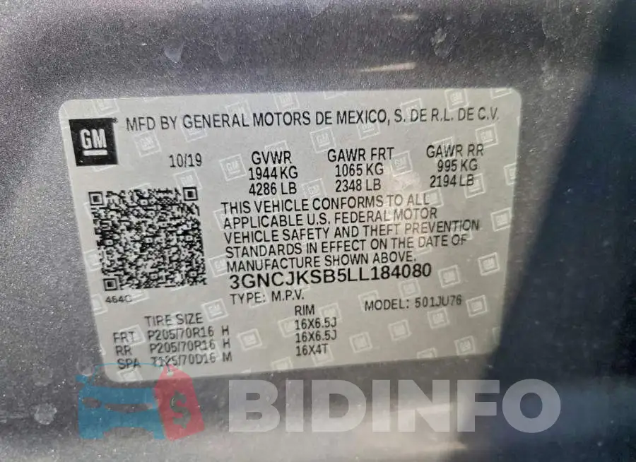 3GNCJKSB5LL184080 Photo# 14