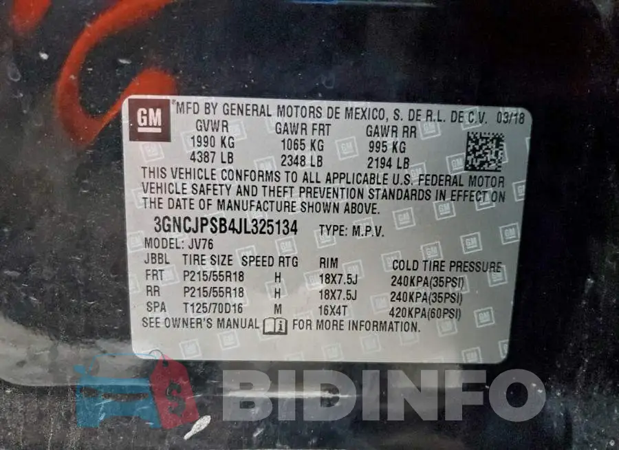3GNCJPSB4JL325134 Photo# 13