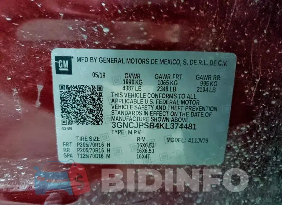 3GNCJPSB4KL374481 Photo# 13