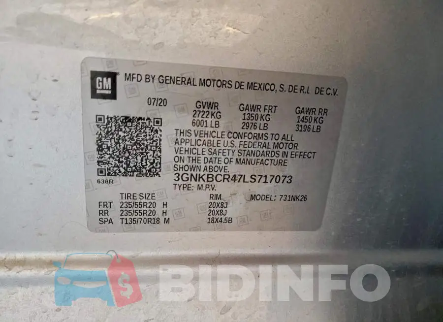 3GNKBCR47LS717073 Photo# 13