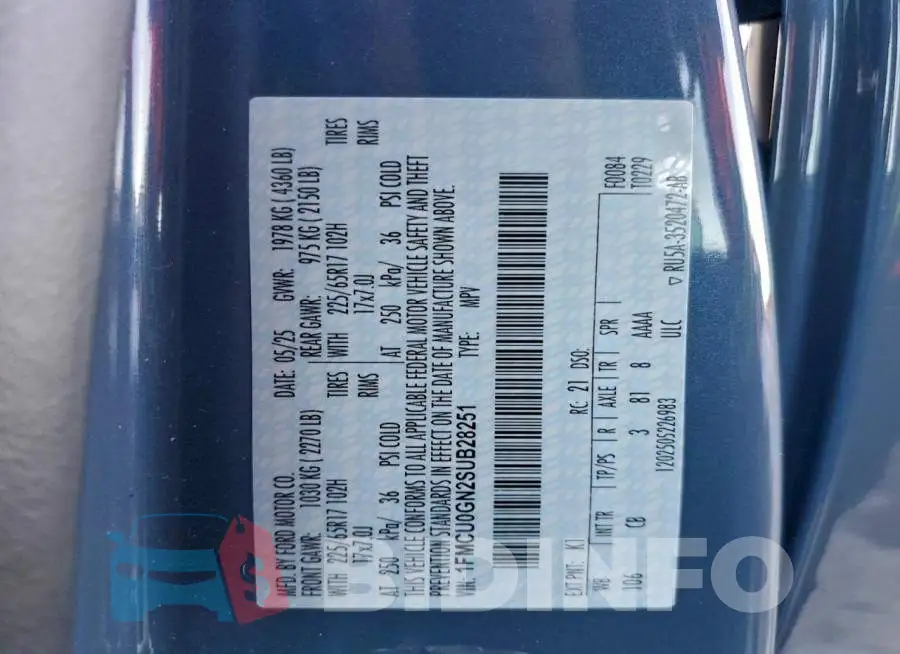 1FMCU0GN2SUB28251 Photo# 14