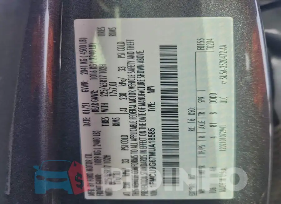 1FMCU9G67MUA18585 Photo# 12
