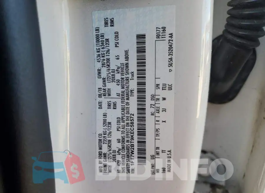 1FT7W2BT9KEC58572 Photo# 12