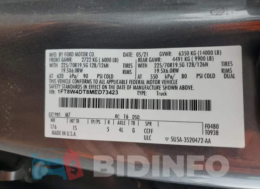 1FT8W4DT8MED73423 Photo# 12