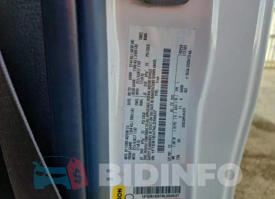 1FTER1EH7NLD50537 Photo# 12