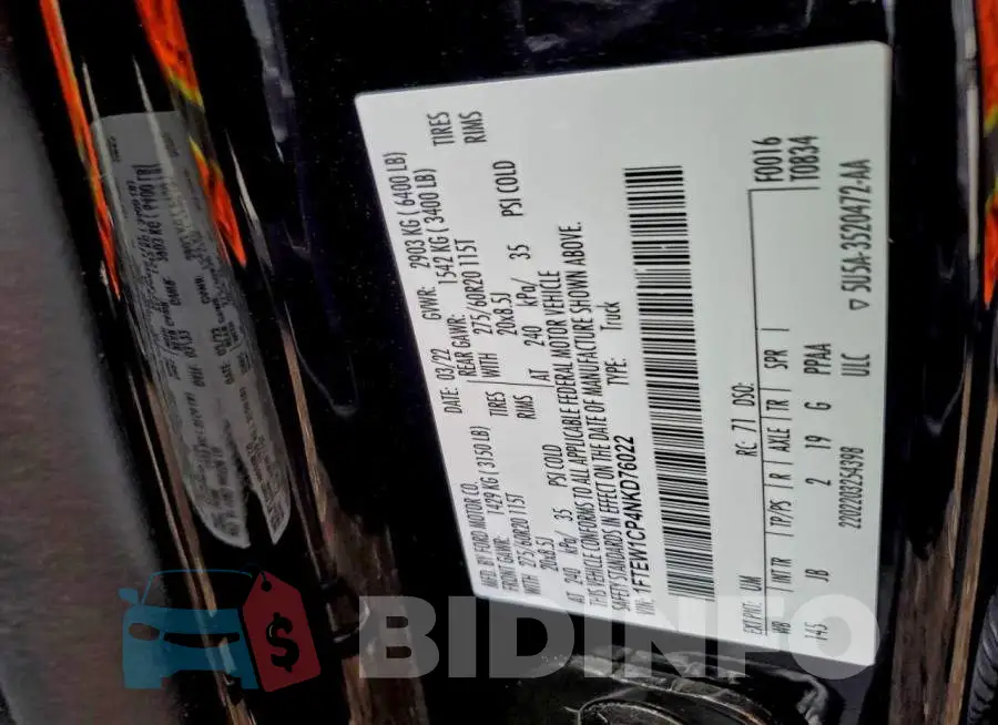 1FTEW1CP4NKD76022 Photo# 12